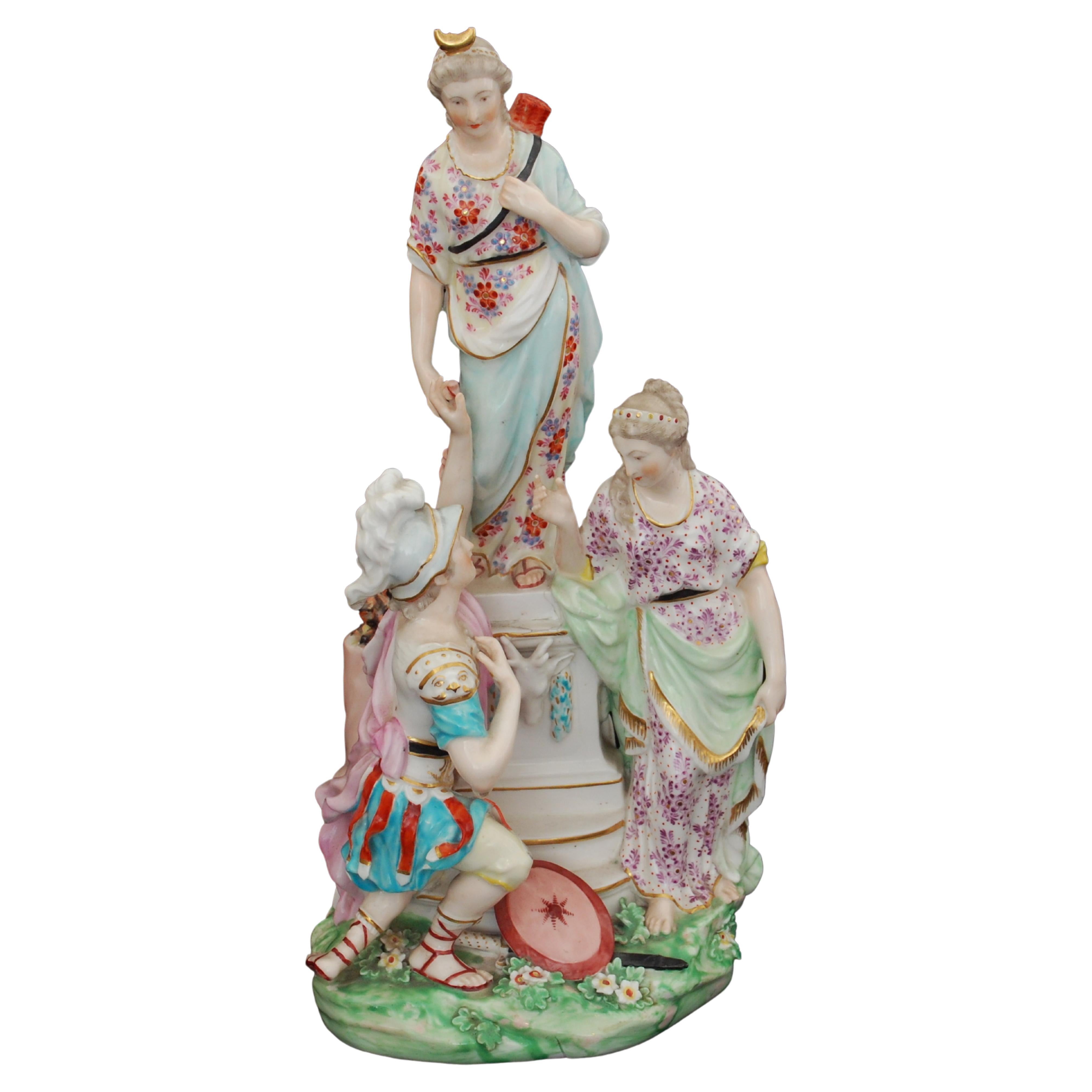 Figure Jason and Medea at the Altar of Diana, Derby Porcelain Works, circa 1775 For Sale