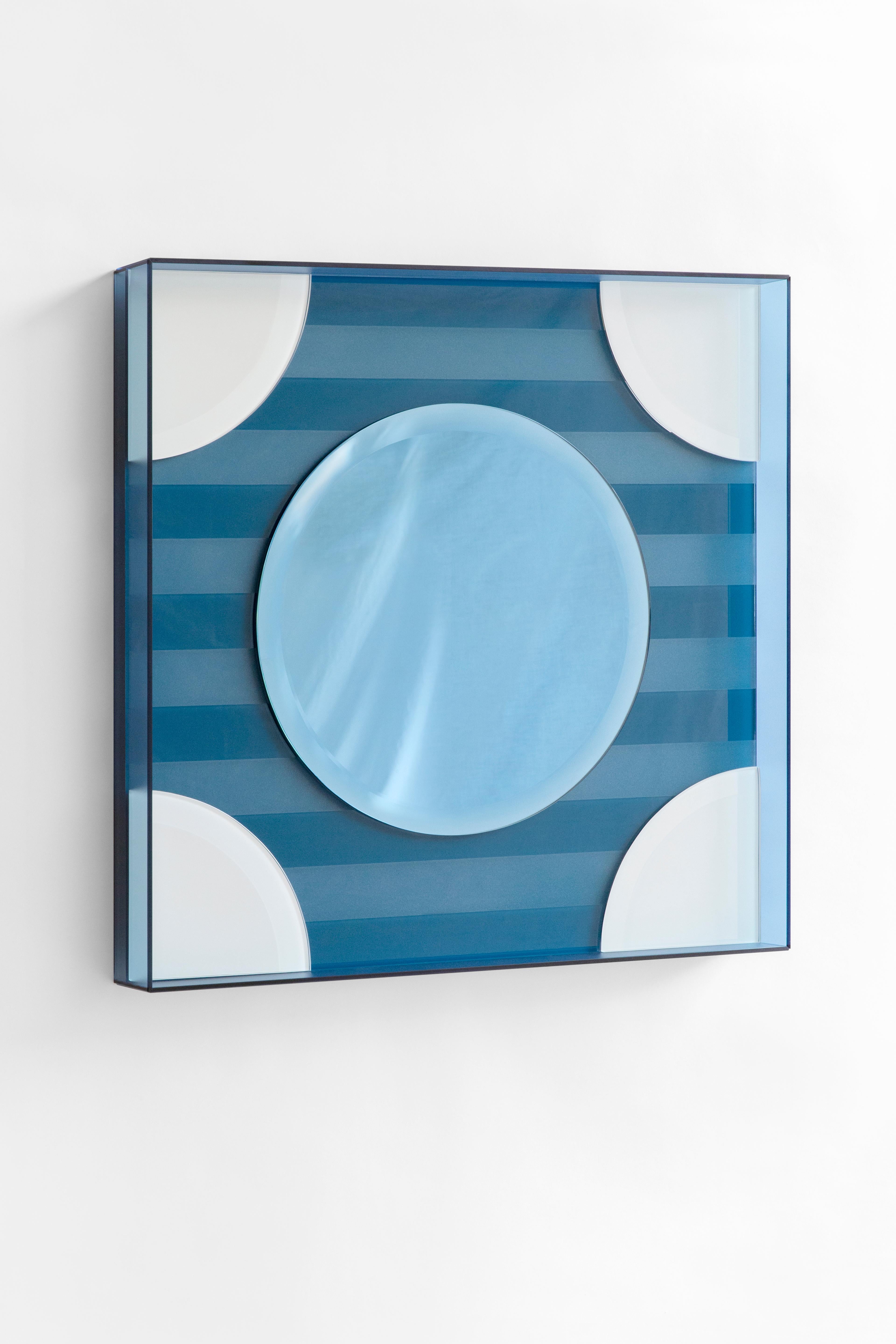 Italian Figure M1 Specchio Blu in vendita
