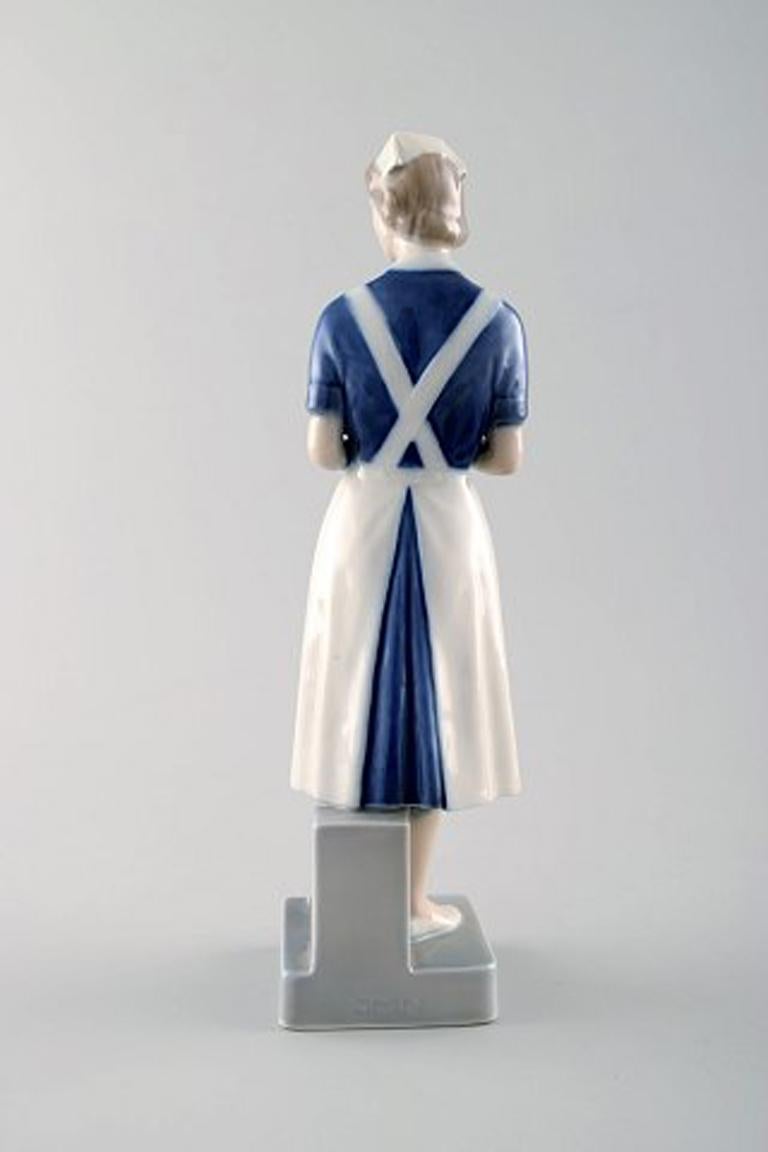 Scandinavian Modern Figure No. 4507 Nurse from Royal Copenhagen