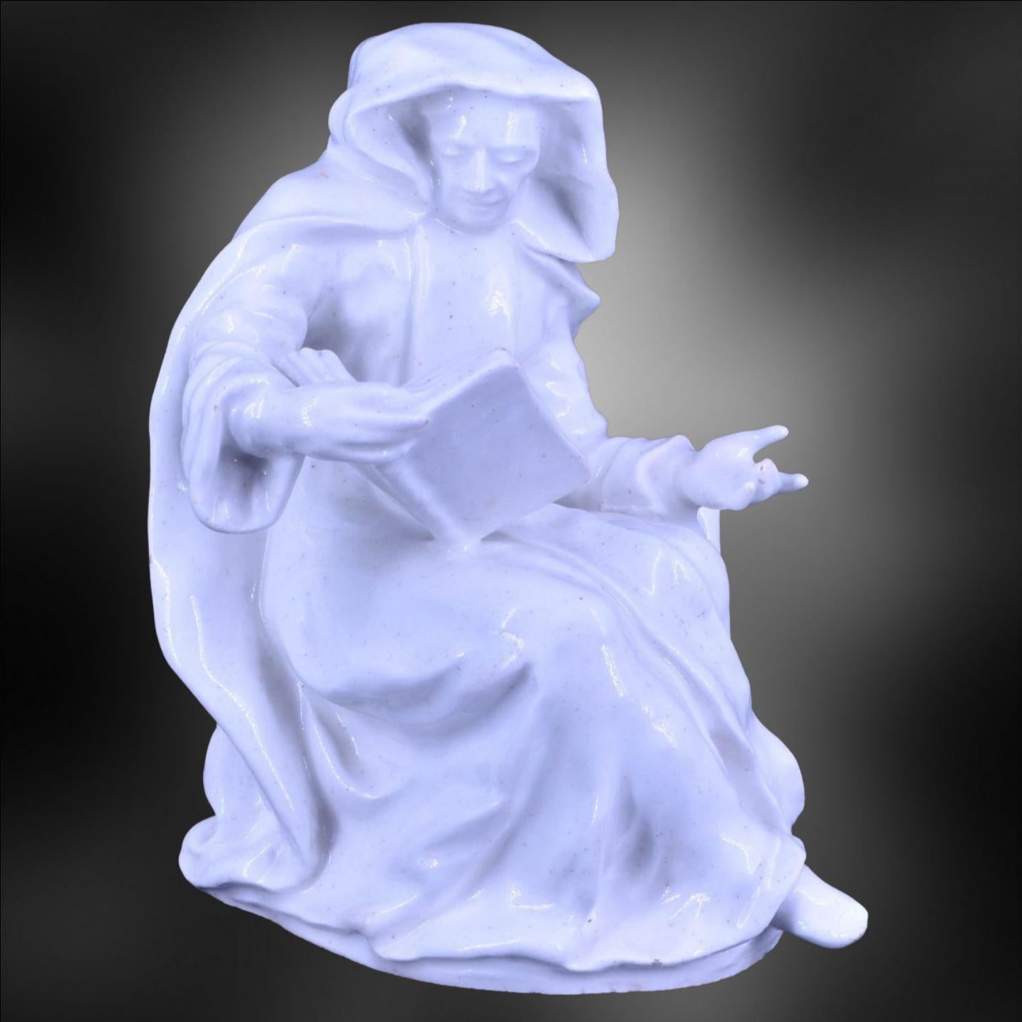 Neoclassical Figure of a Nun, Perhaps Heloise, Bow Porcelain Factory, circa 1750 For Sale