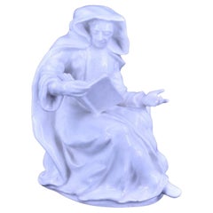 Figura de monja, tal vez Heloísa, fábrica de porcelana Bow Porcelain, hacia 1750