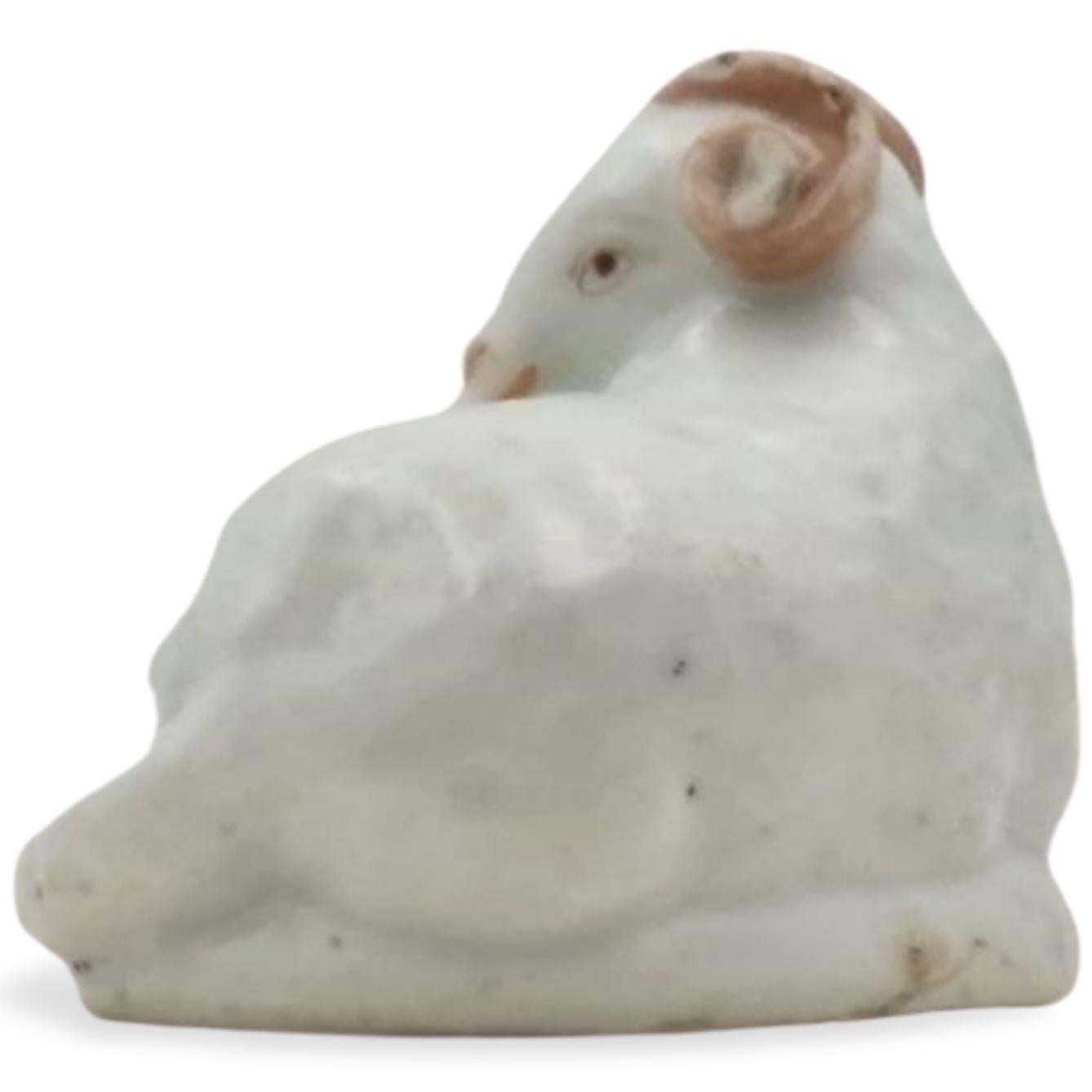 Molded Figure of a ram, Derby Porcelain Works, circa 1760 For Sale