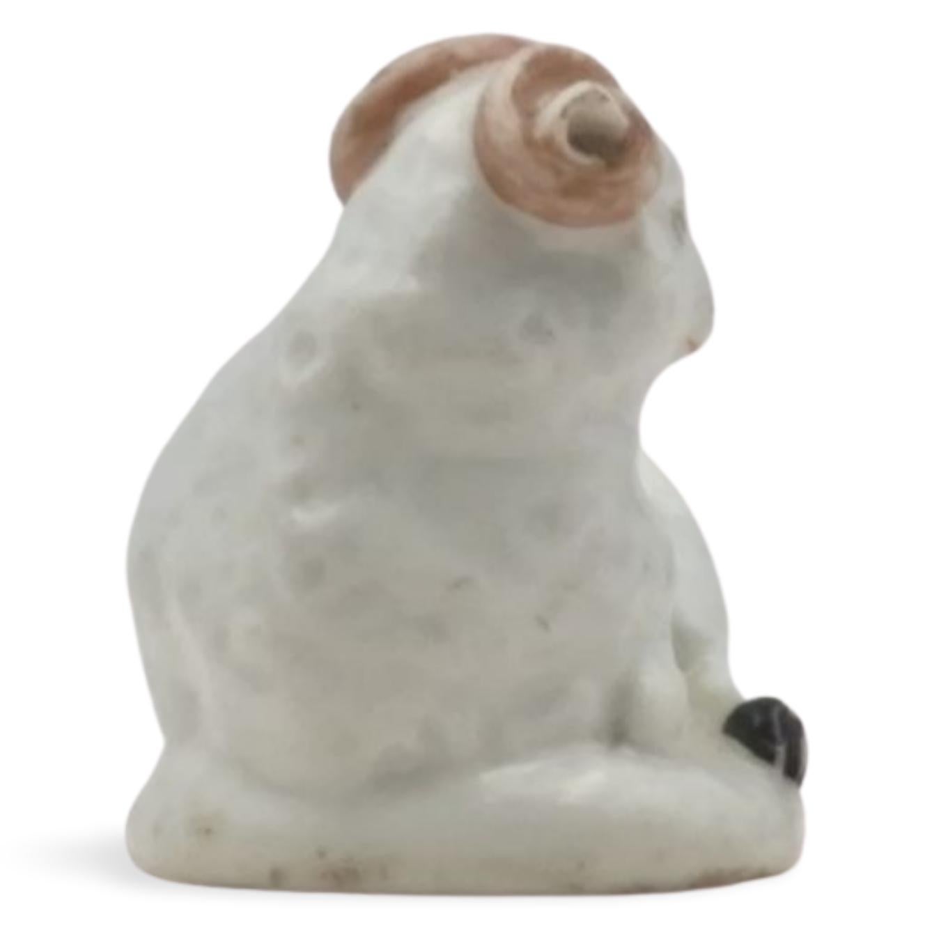 Figure of a ram, Derby Porcelain Works, circa 1760 For Sale 1