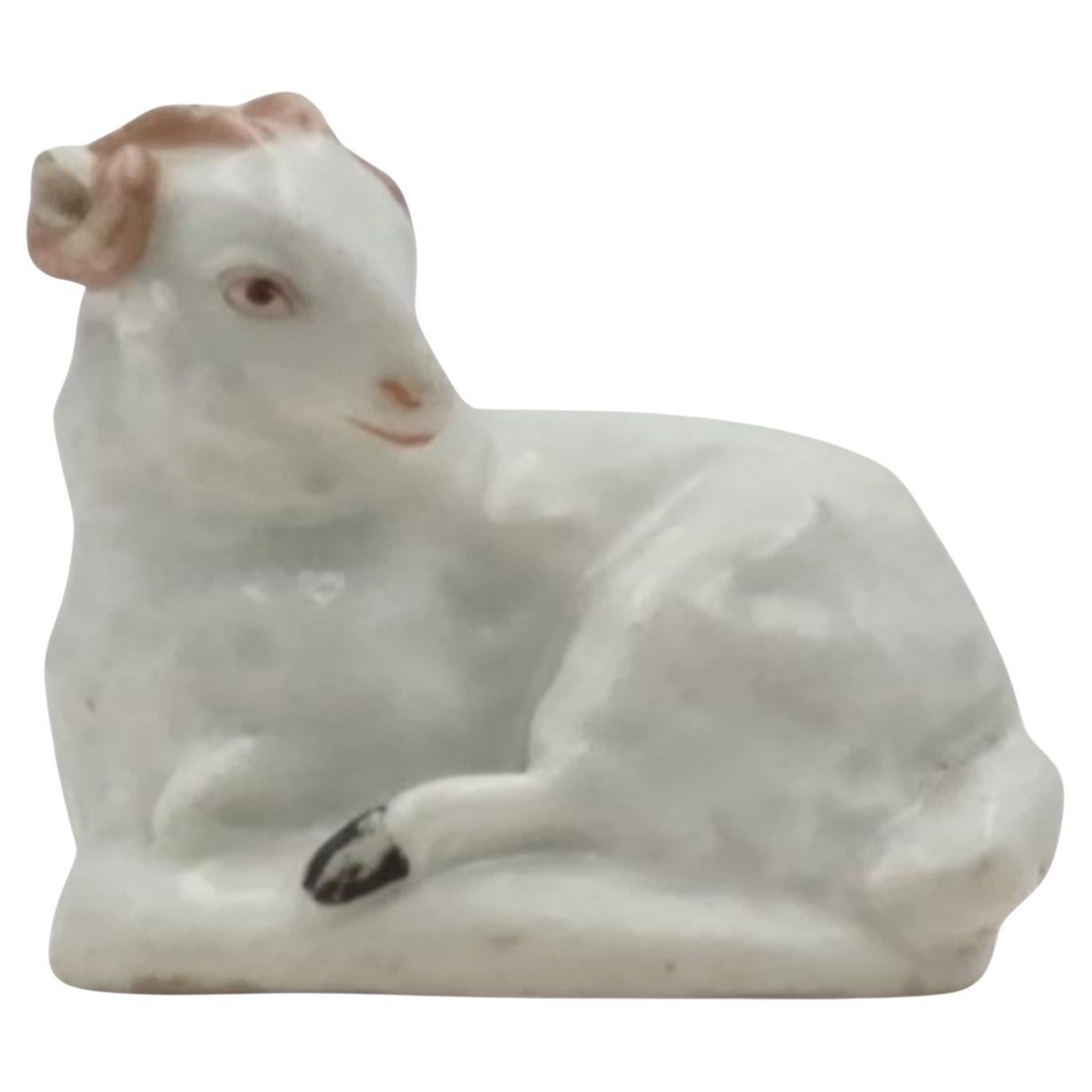 Figur eines Widders, Derby Porzellanwerke, um 1760