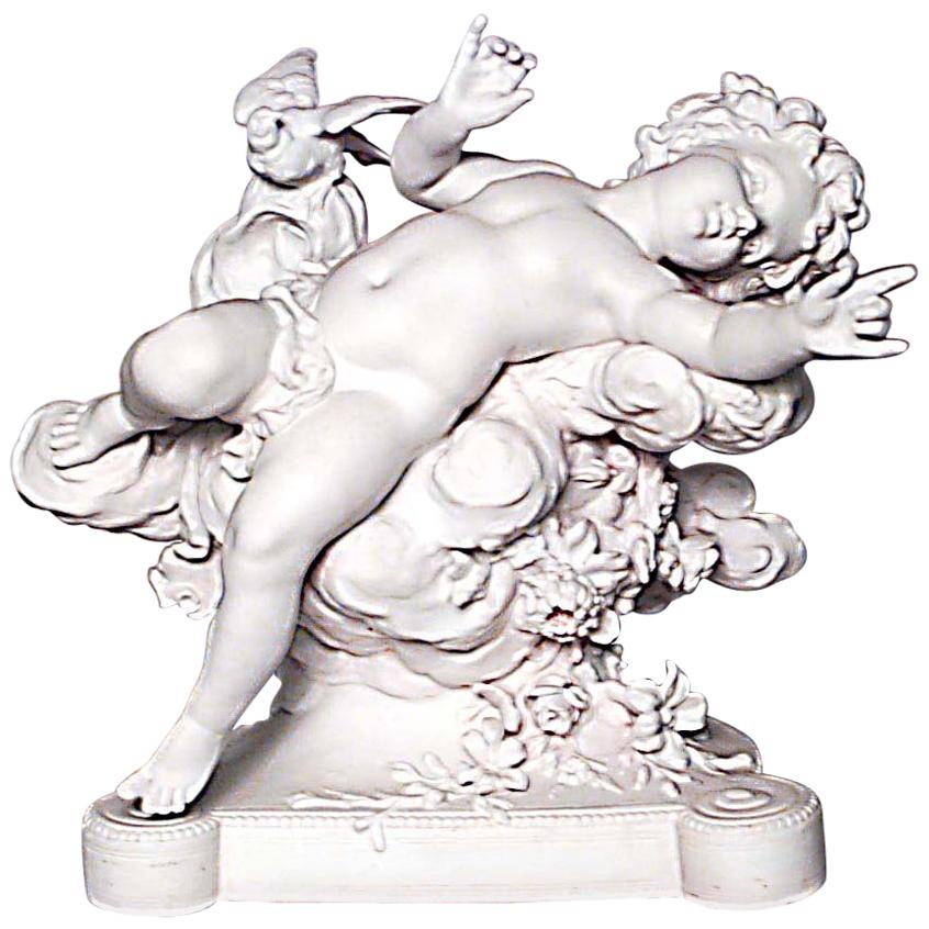 Louis XV Unglazed Sevre Cupid For Sale