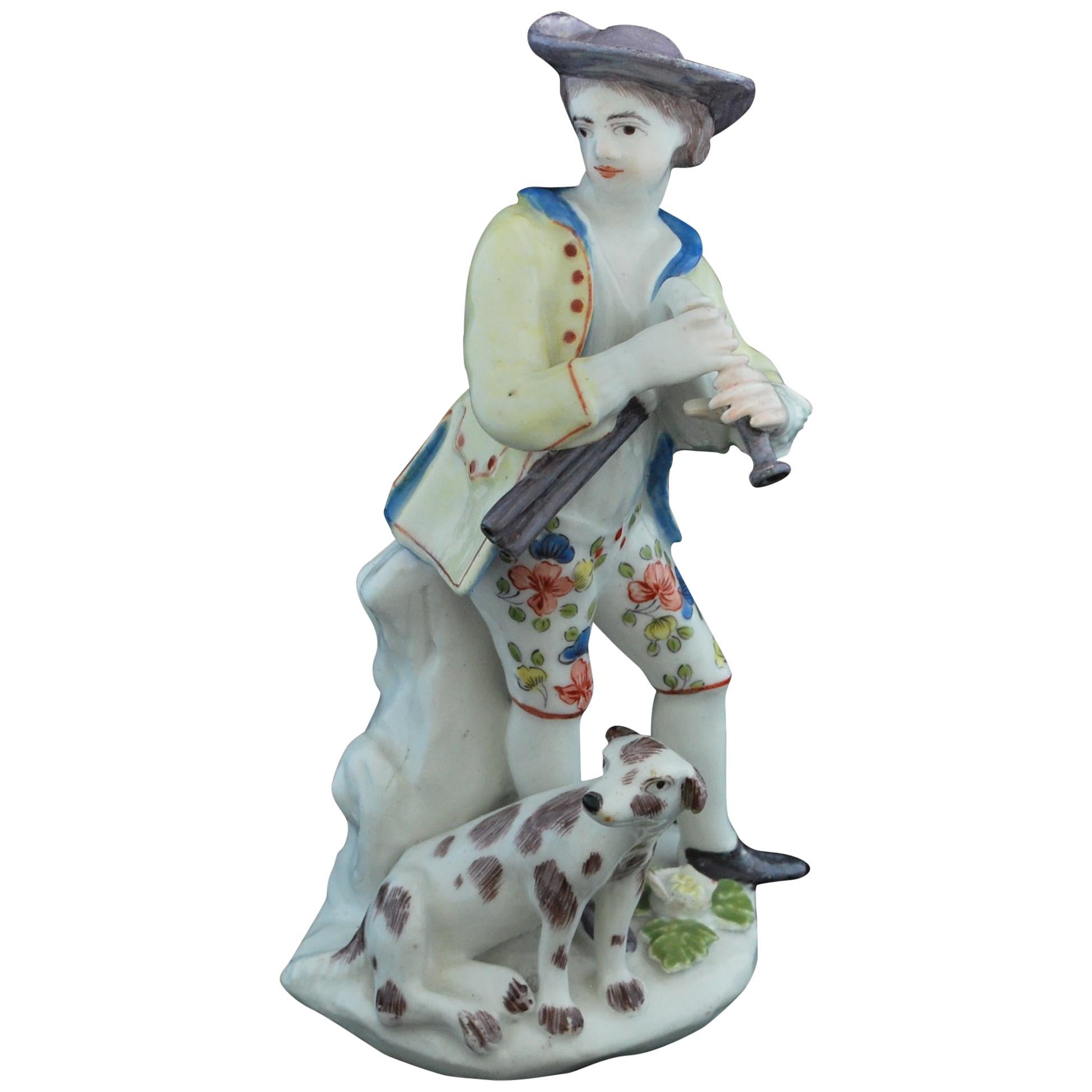 Figure of a Shepherd and His Dismal Hound, Bow Porcelain Factory, circa 1753