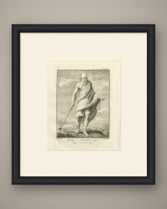 Darstellung eines türkischen Pilgers, antiker Kostümdruck von Niebuhr, 1776