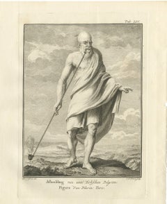 Darstellung eines türkischen Pilgers, antiker Kostümdruck von Niebuhr, 1776