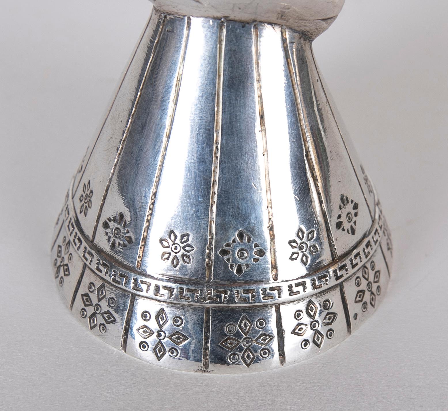 Figure of a Woman in Typical Costume of her Country Made of Metal For Sale 8