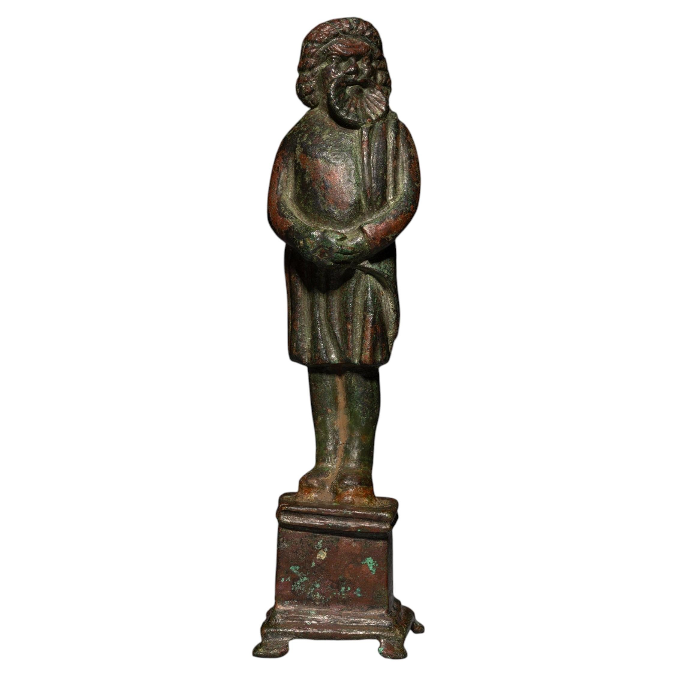 Figure of an actor. Ancient Greek, 3rd-2nd century BC. 9.8 cm. Bronze. For Sale