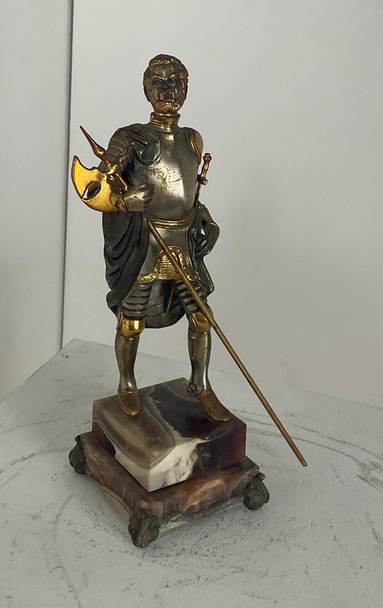 Figur eines englischen Ritters, hergestellt von Giuseppe Vasari in den 70er Jahren (Italienisch) im Angebot