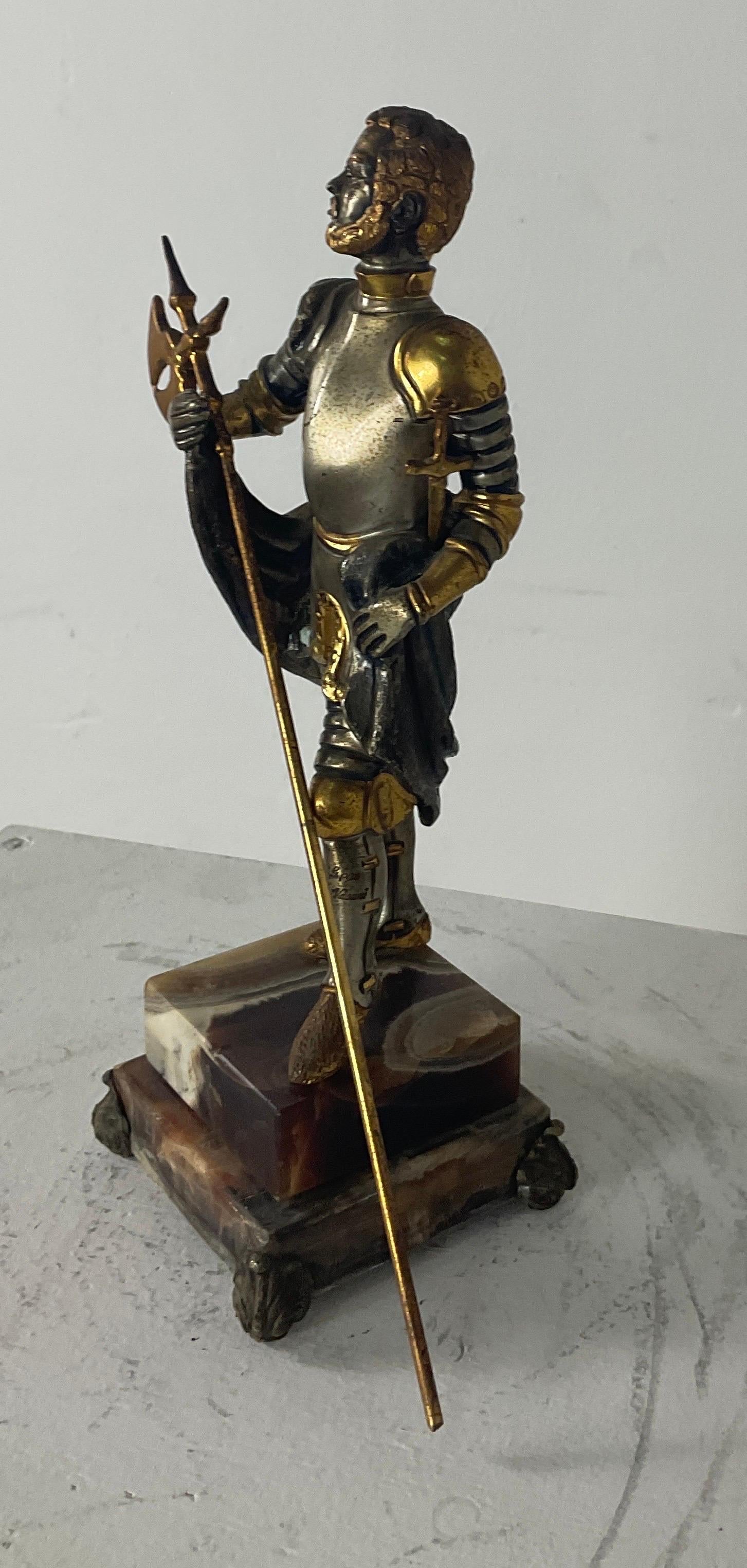 Italian Figure of English knight produced by Giuseppe Vasari in the 70s For Sale