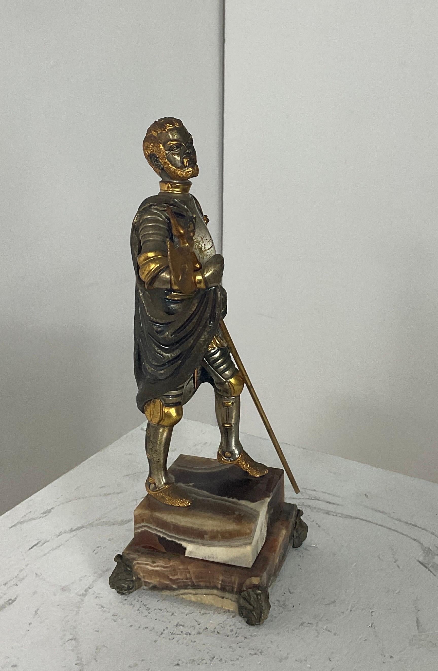 Italian Figure of English knight produced by Giuseppe Vasari in the 70s For Sale
