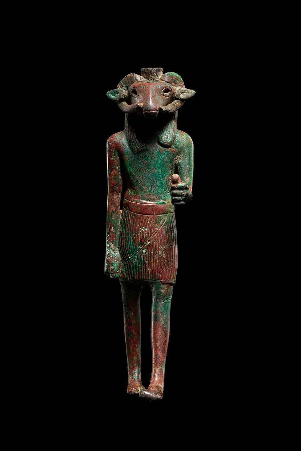 Bronzo Figura di Khnum in vendita