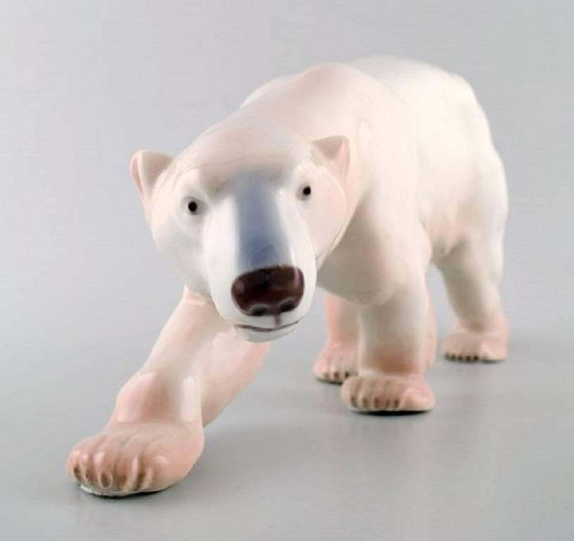 Danish Figure of Large Walking Polar Bear 'No. 425' from Royal Copenhagen
