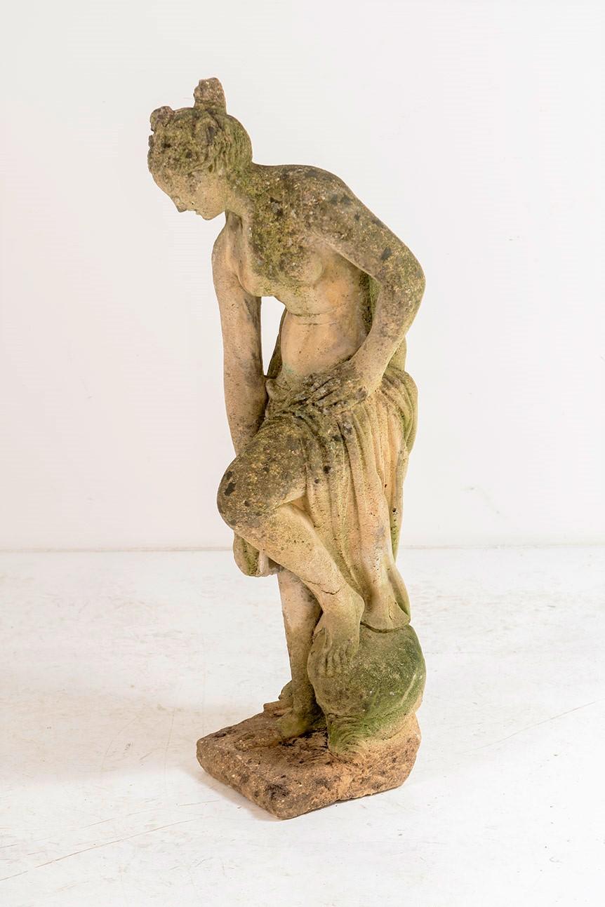 Classical Greek Figure of Venus Garden Statue Naturally Weathered Stone Sculpture