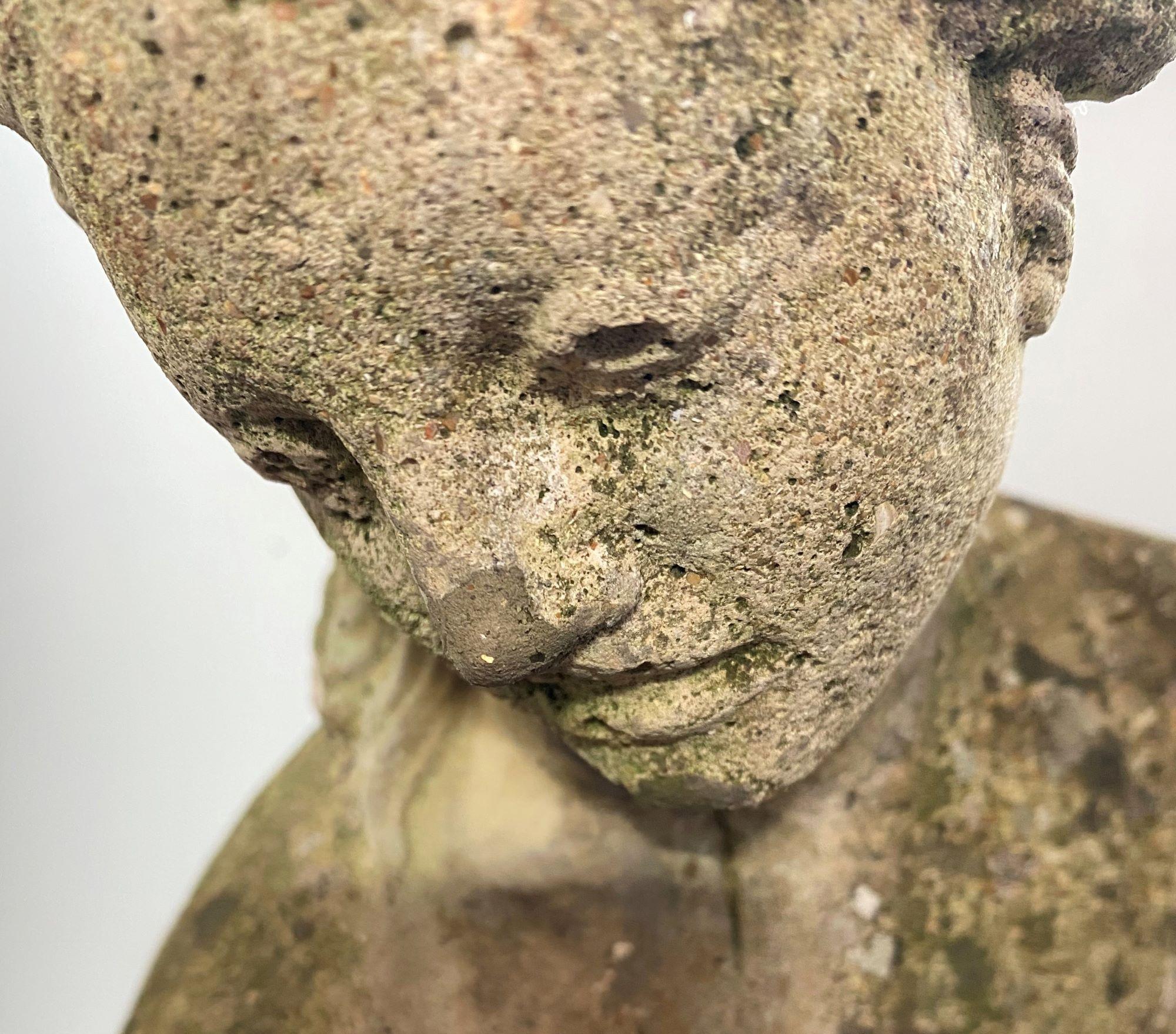 Cast Stone Figure of Venus Garden Statue Naturally Weathered Stone Sculpture