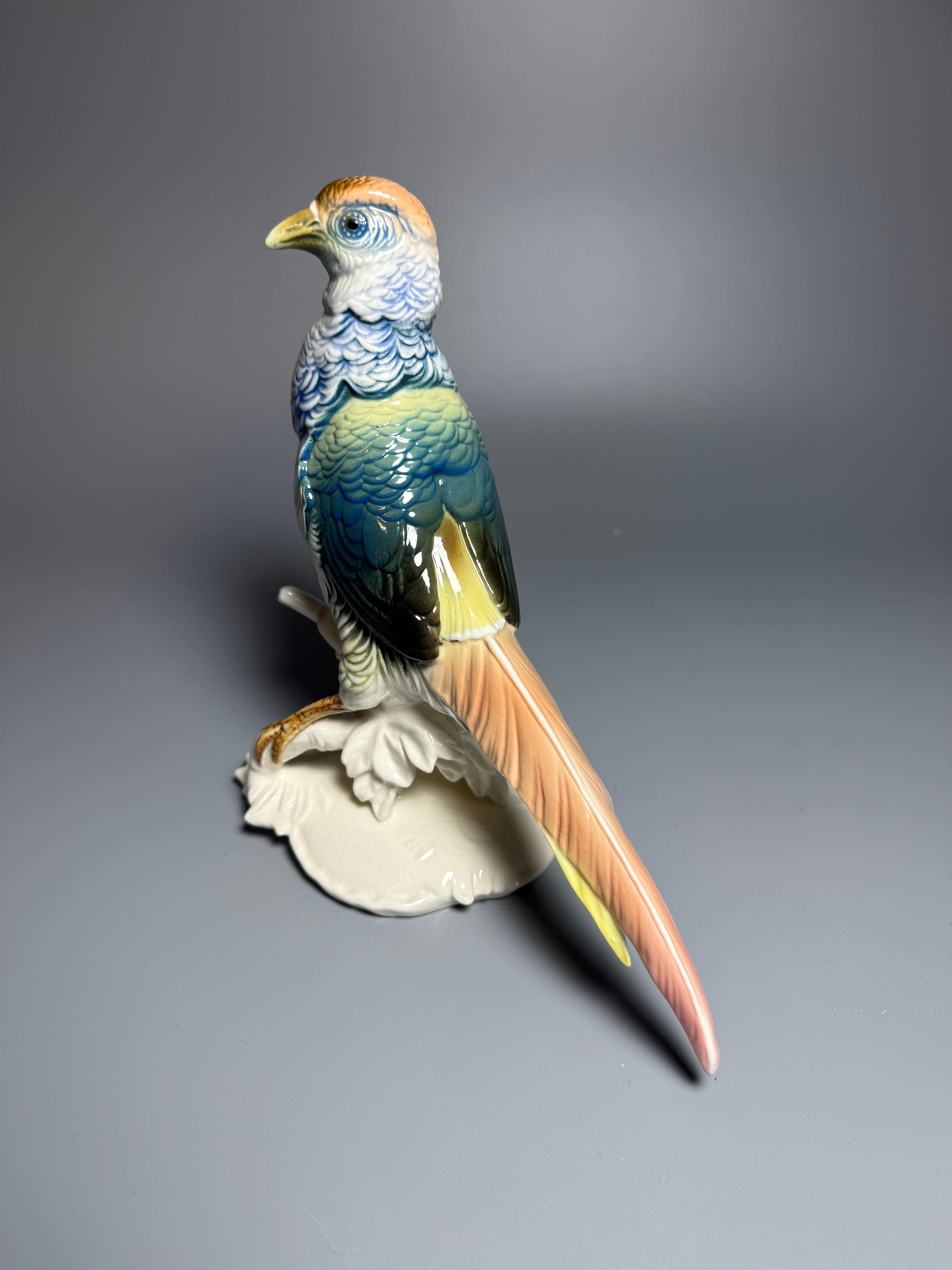 20th Century Figure Porcelain Bird Pheasant Karl Ens Germany For Sale