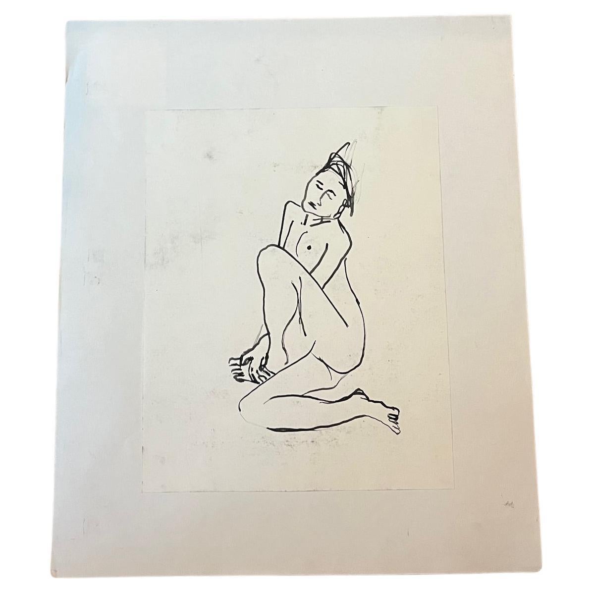 Esbozo de figura sobre papel