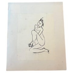 Esbozo de figura sobre papel