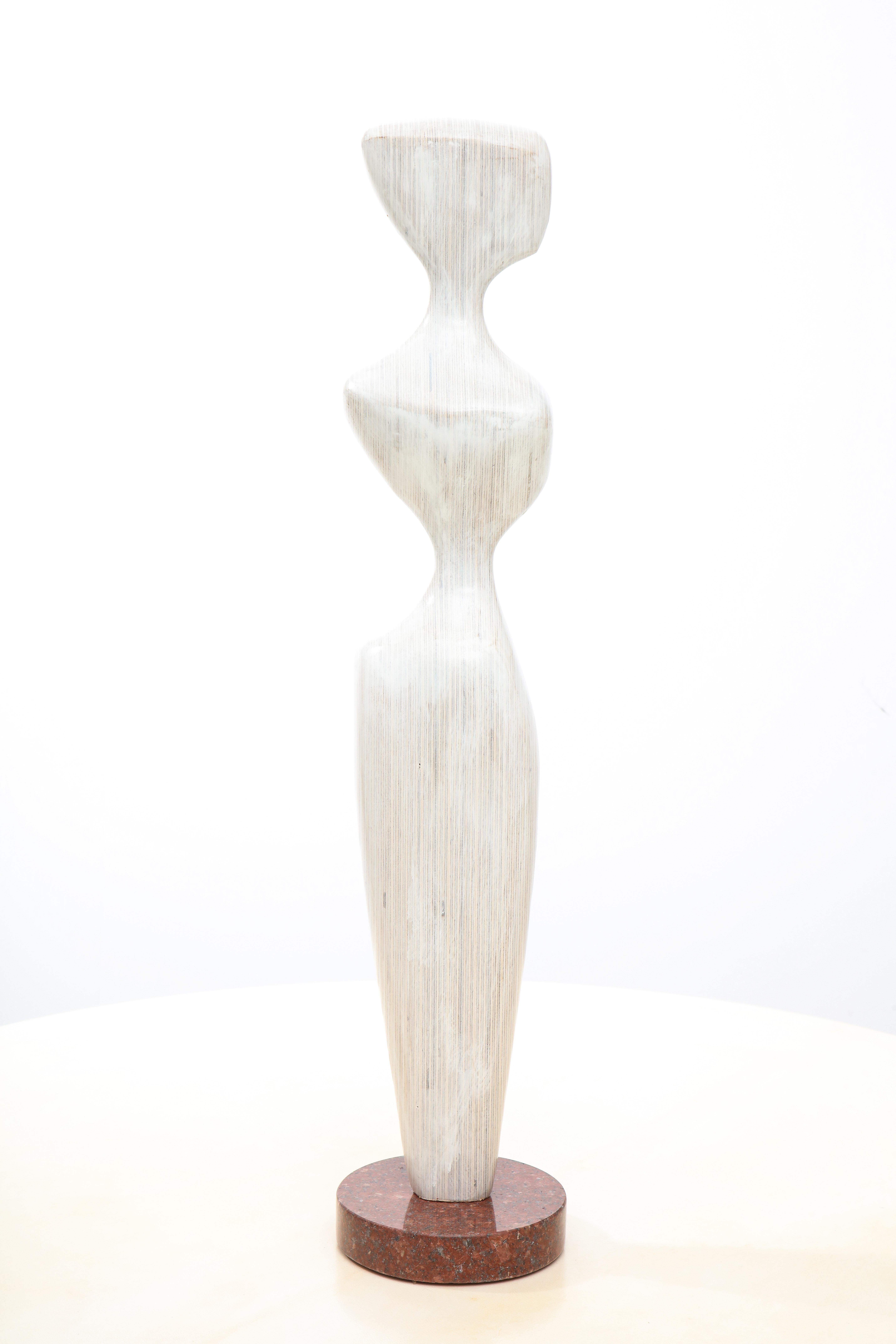 'Figure Study III'
by Dick Shanley
Medium: Laminated birch wood, mounted on a round granite base.
Signed: DS
Size: 25