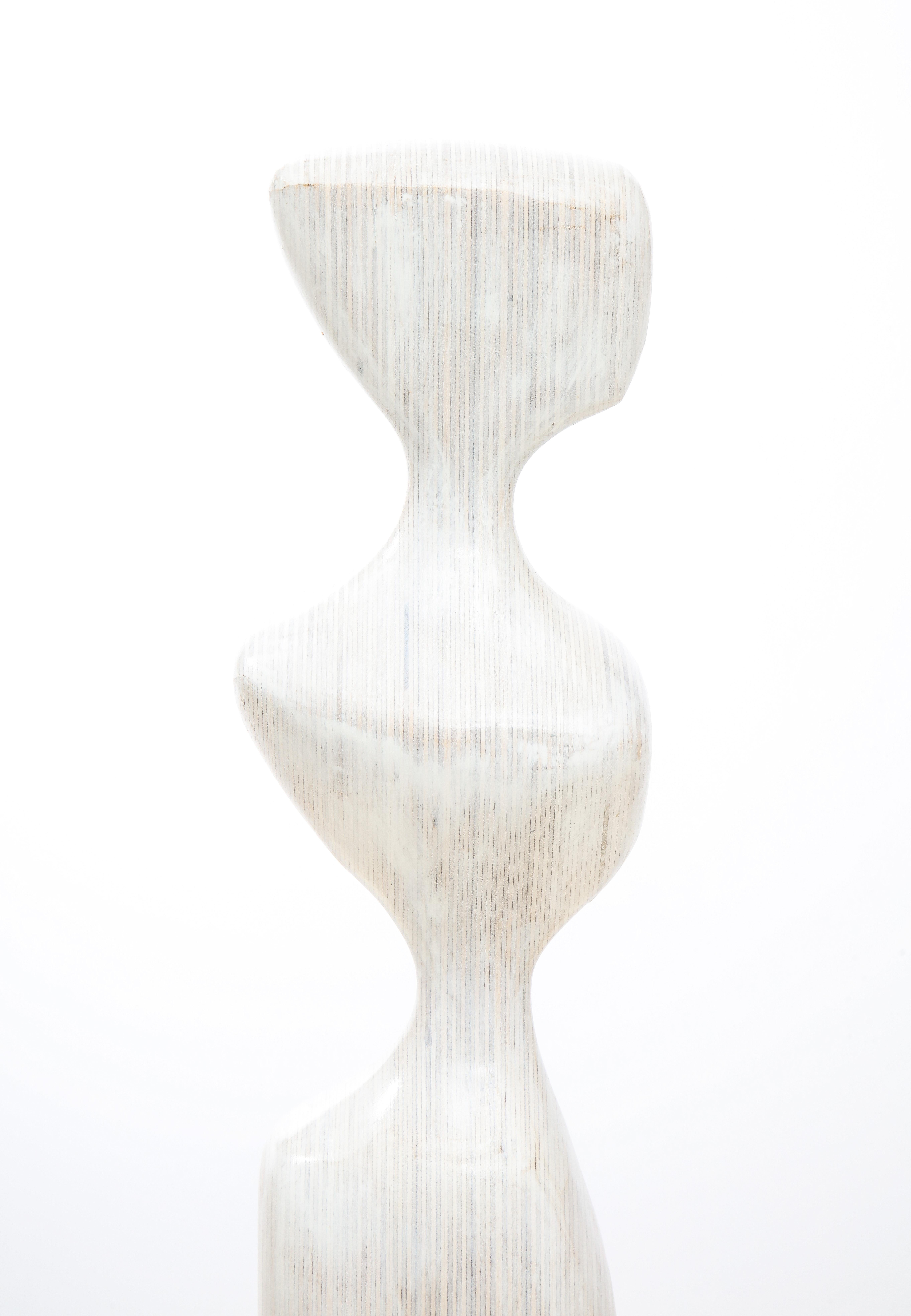 North American 'Figure Study III' Contemporary Wood Figurative Sculpture