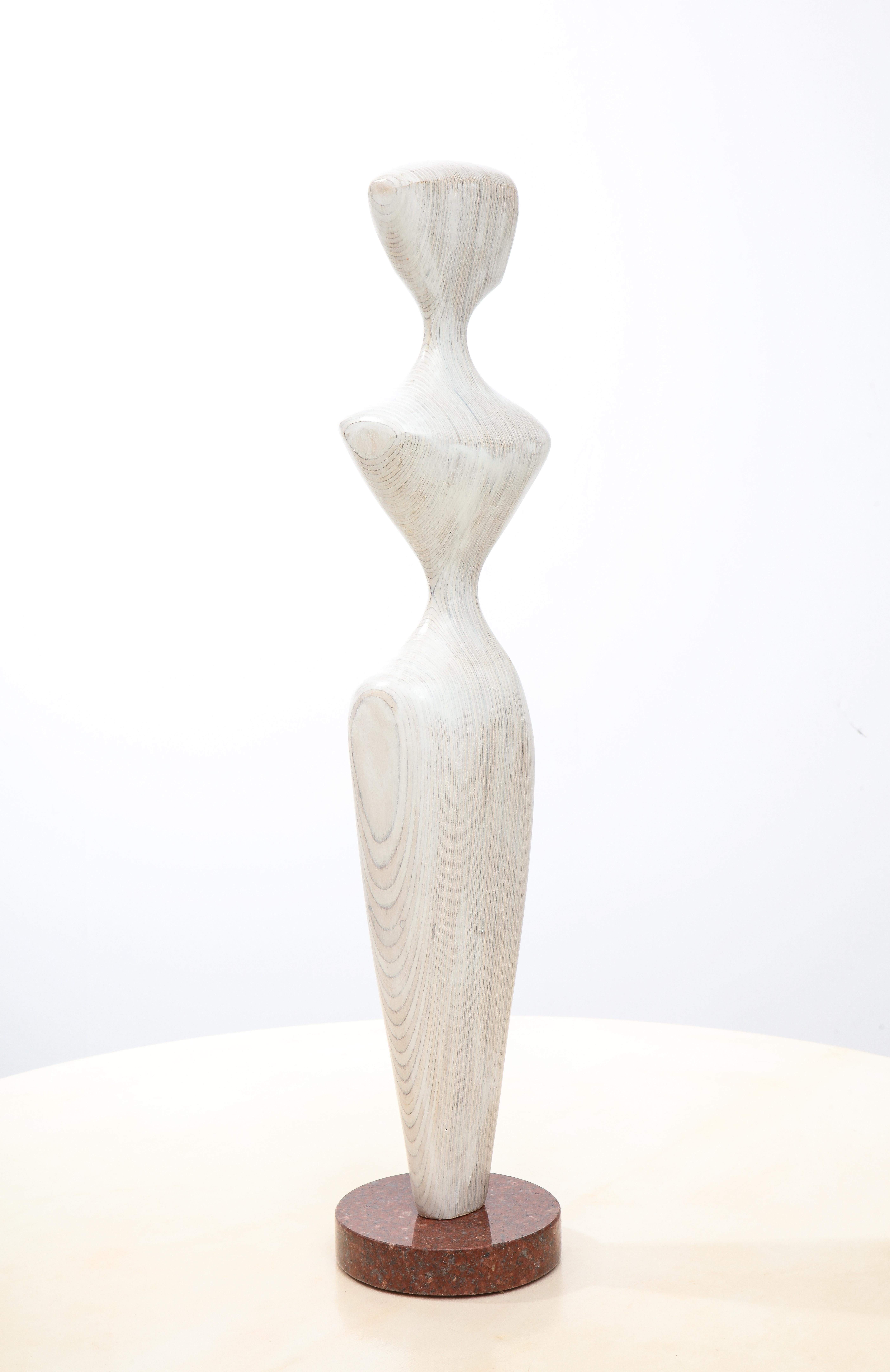 Birch 'Figure Study III' Contemporary Wood Figurative Sculpture