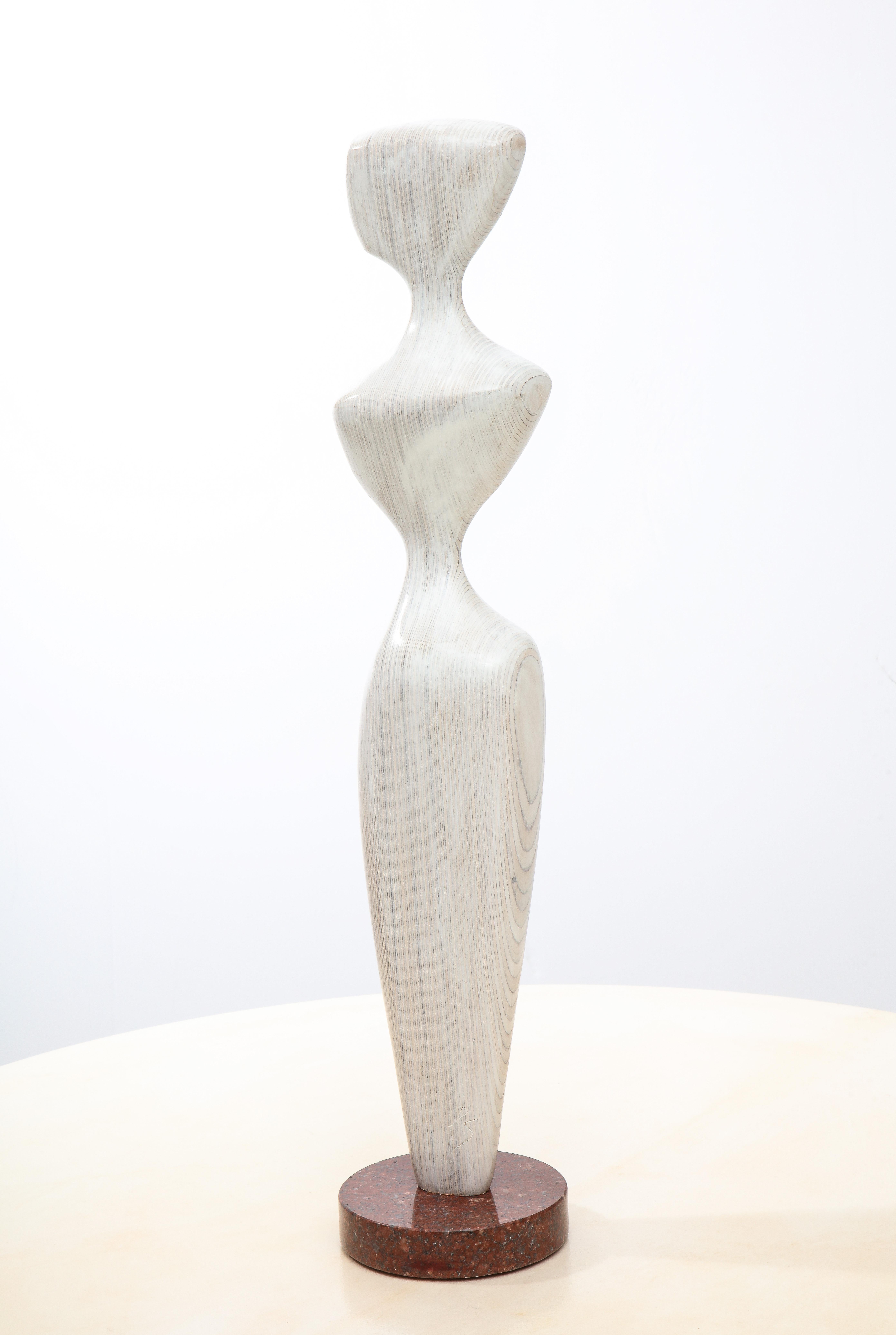 'Figure Study III' Contemporary Wood Figurative Sculpture 2