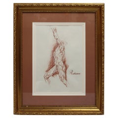 Figurenstudie in Rötel - nach Rubens