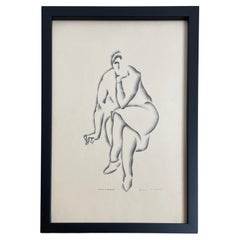 Figurenstudie, Lithographie von William S. Schwartz