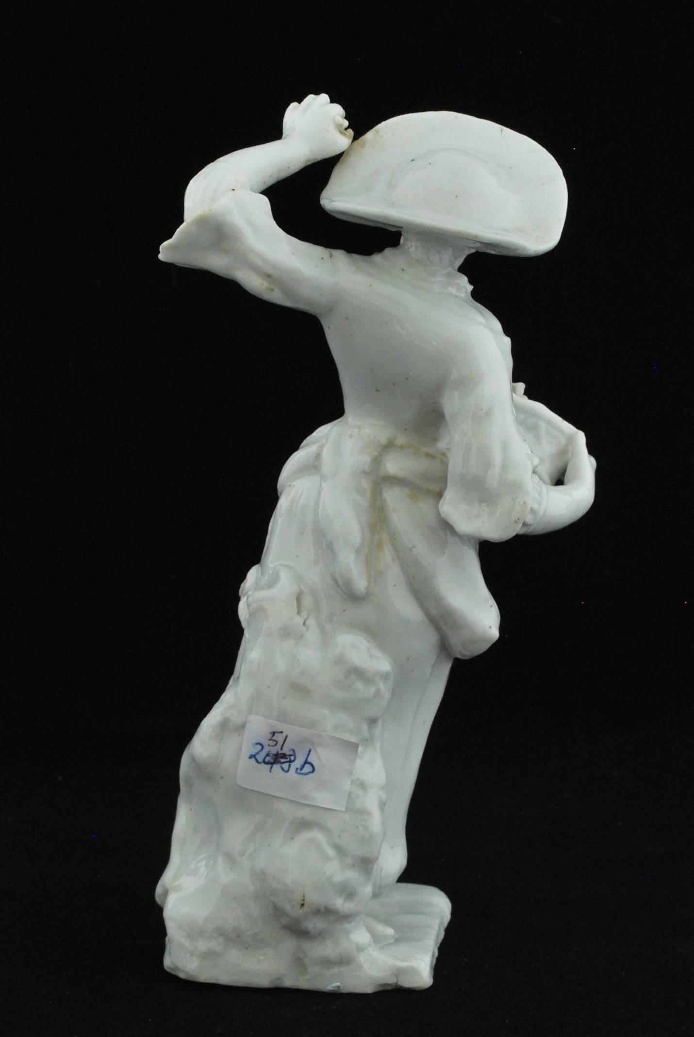English Figure of The Vintner's Companion, Bow Porcelain Factory, circa 1748 For Sale