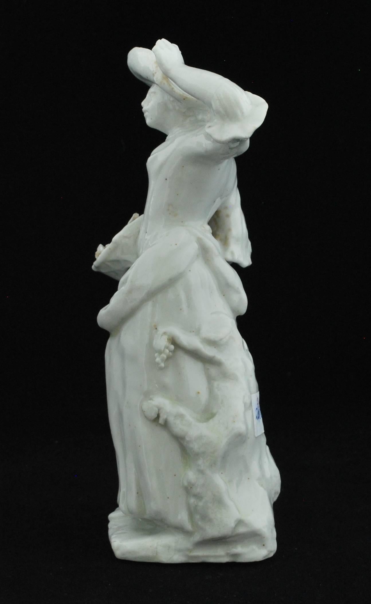 Figure of The Vintner's Companion, Bow Porcelain Factory, circa 1748 In Excellent Condition For Sale In Melbourne, Victoria