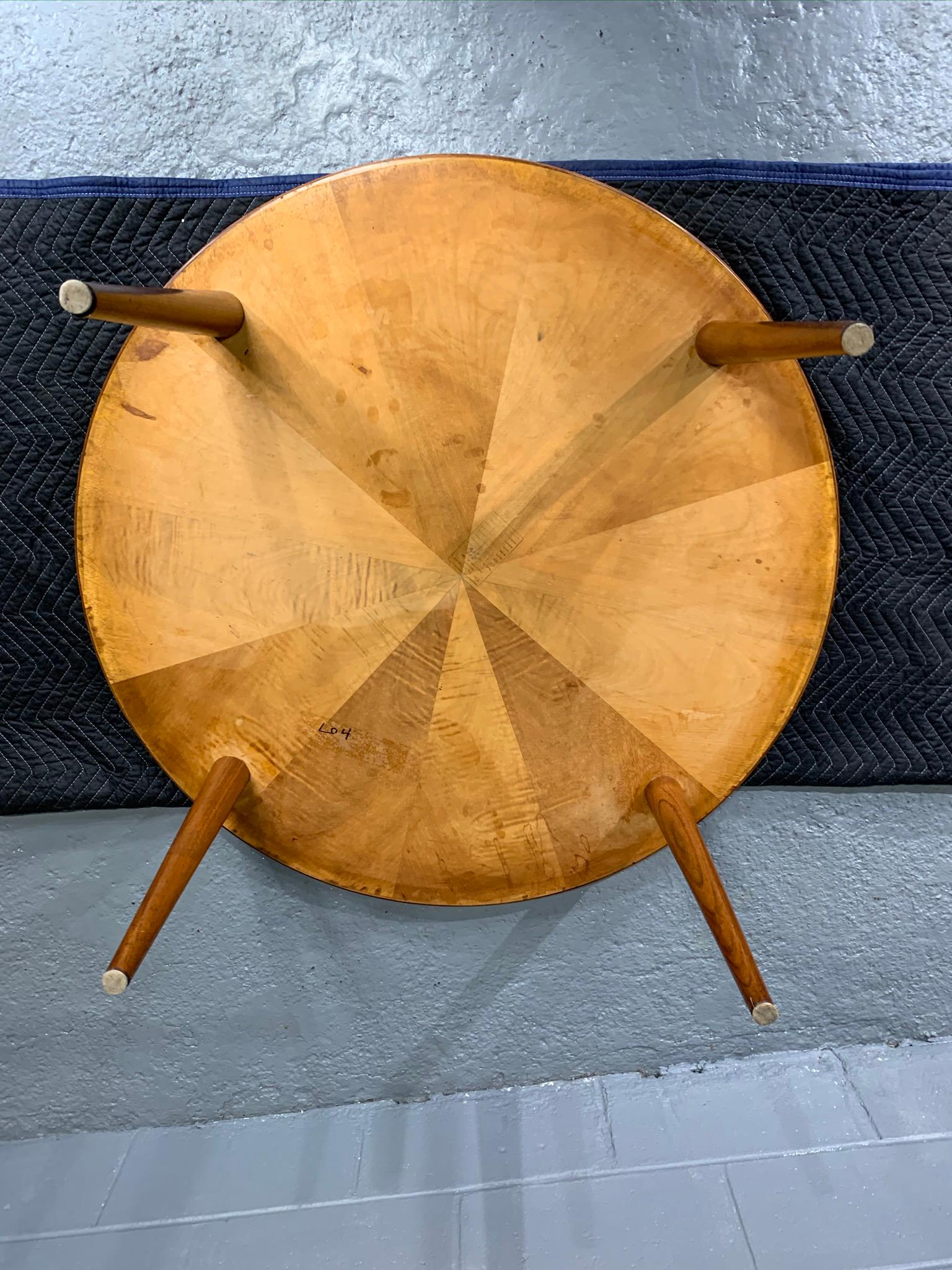Figured Grain Rosewood Round Coffee Table by Edvard Valentinsen 2