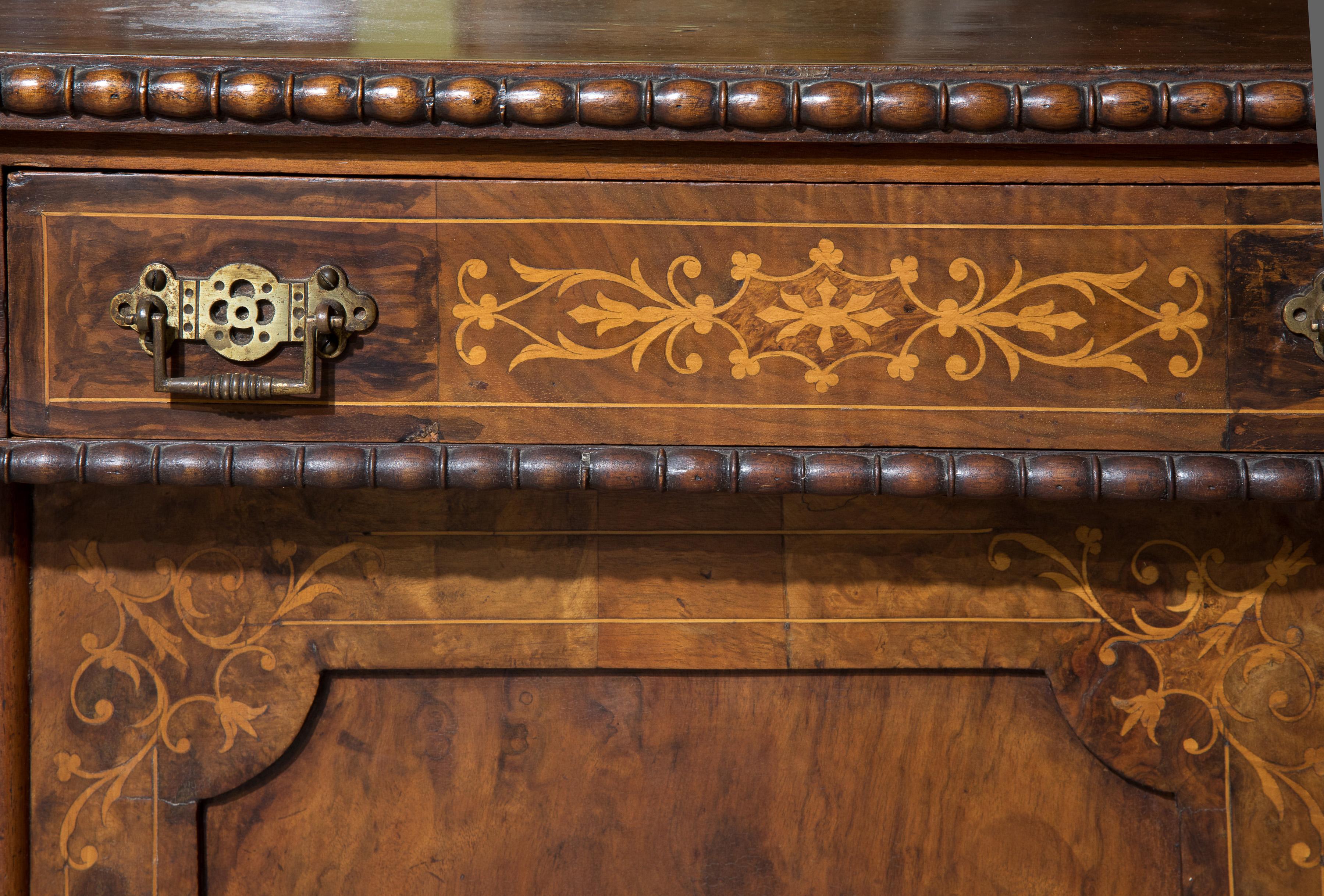 Late 19th Century Figured and Inlaid Walnut Chiffonier, circa 1870 For Sale