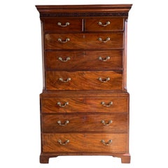 Figured Mahogany Chest on Chest