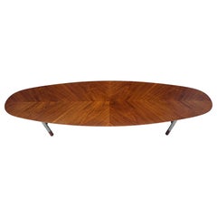Figured Walnut and Stainless Steel Surfboard Table by Arne Vodder