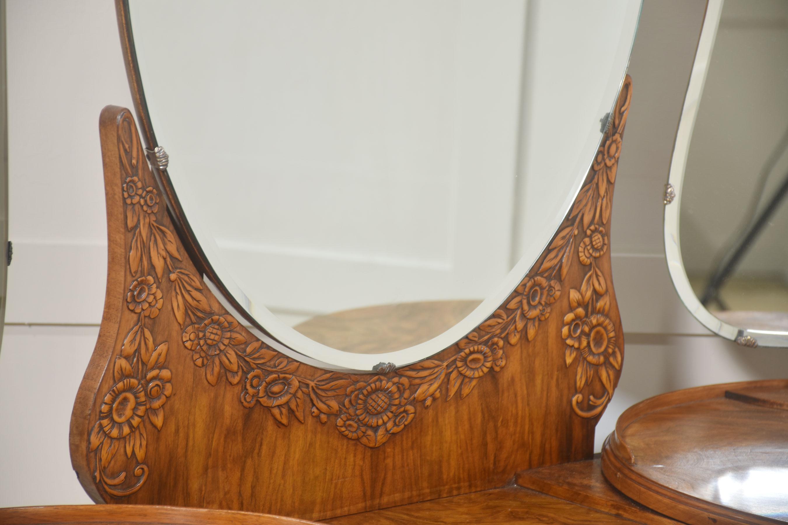 Figured walnut dressing table 1