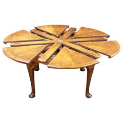 Antique Figured Walnut Extending Circular Table by Gillows