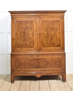 Figured walnut press cupboard