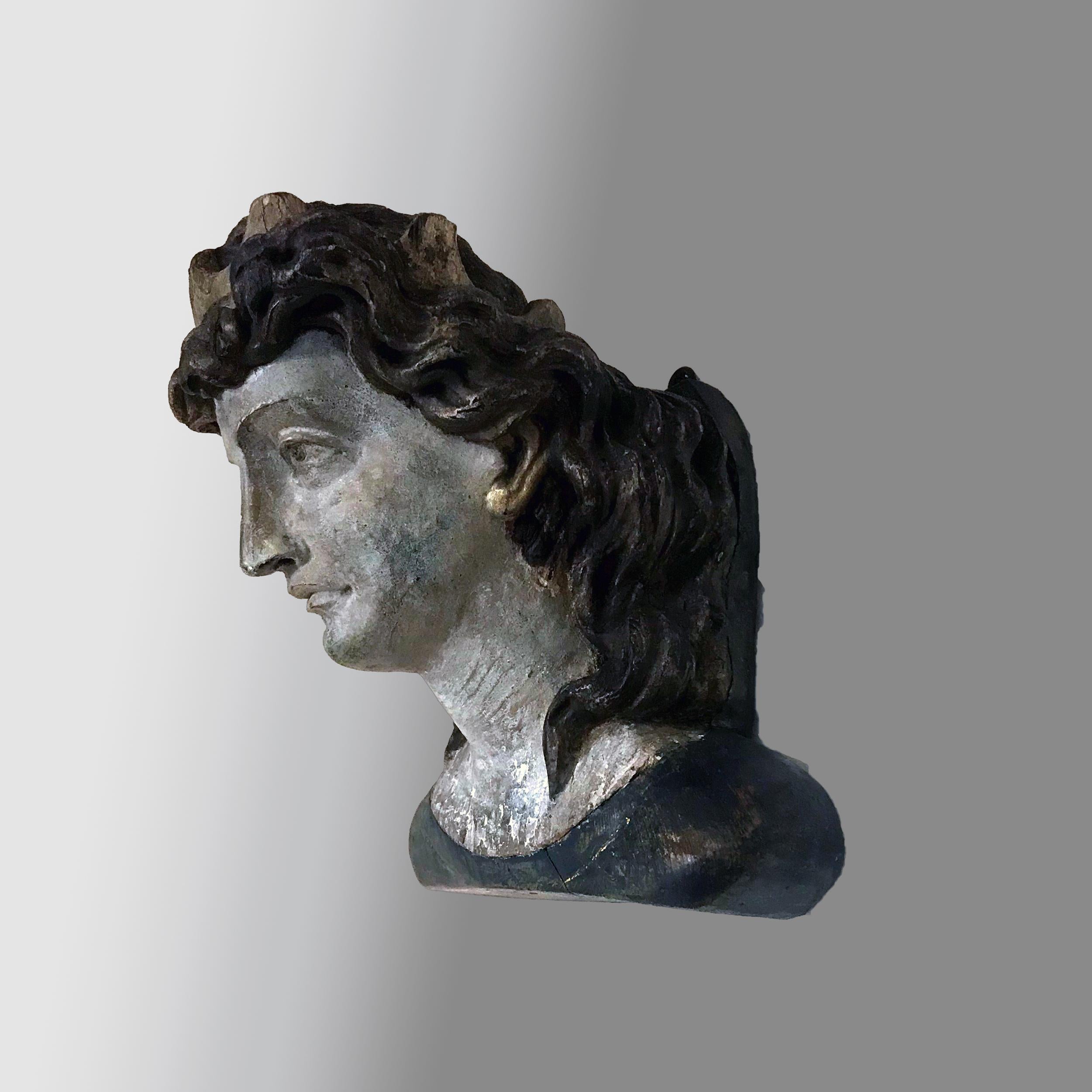 North American Figurehead Fragment Bust