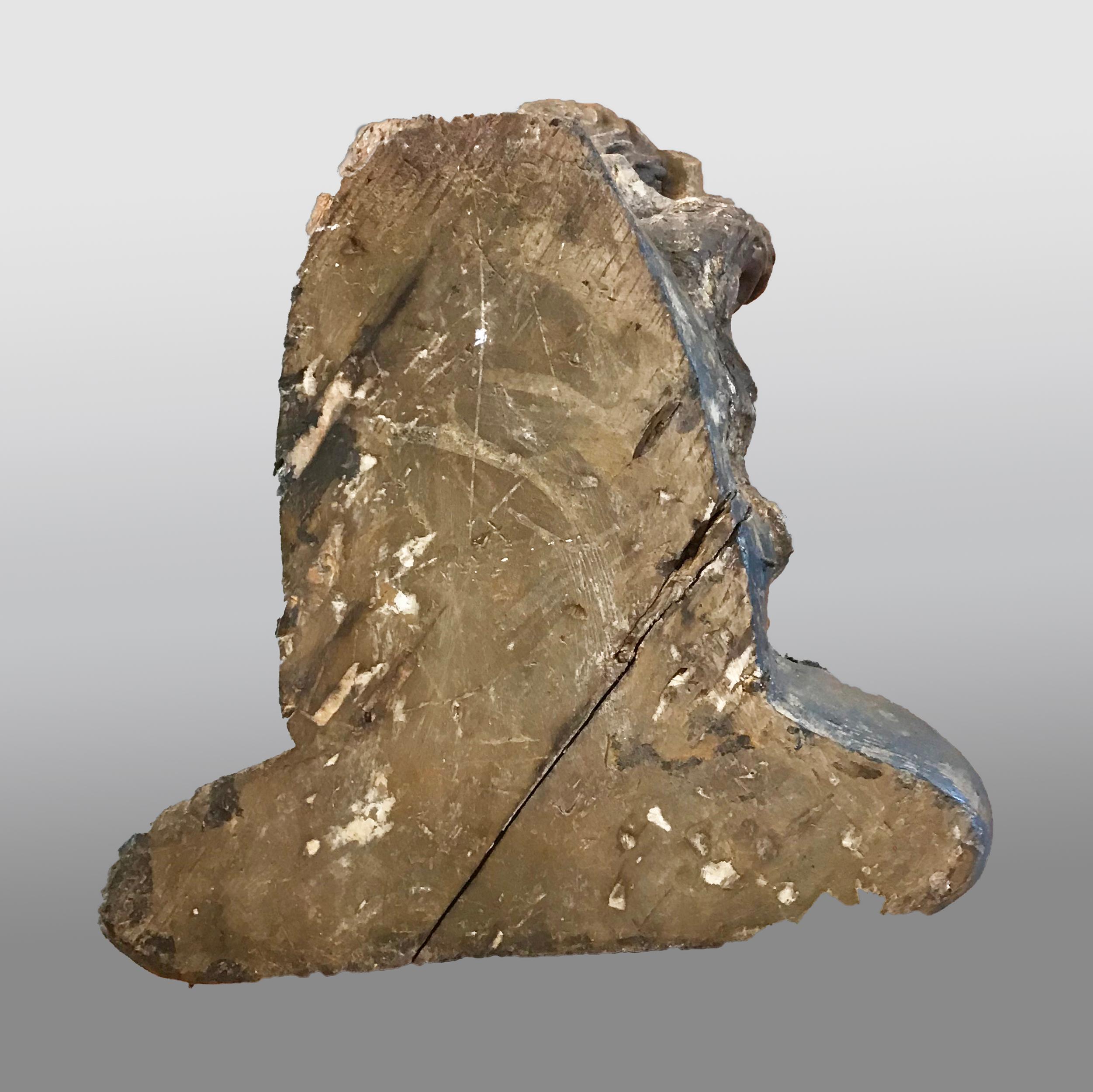 Hand-Painted Figurehead Fragment Bust