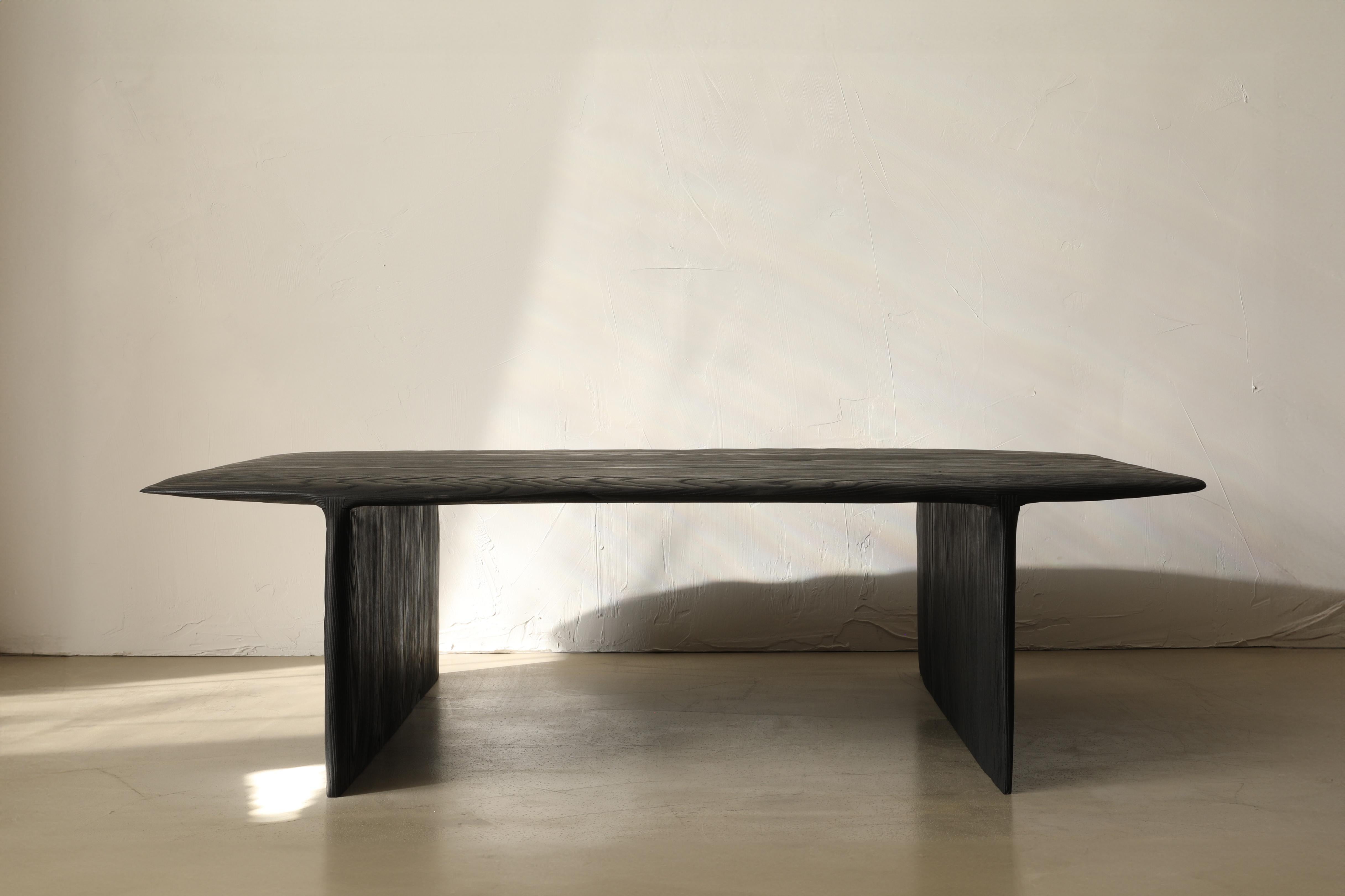 The Figures Coffee Table is a low 48”x30” table. The default top and base are burnt ash but can be optioned out at additional cost.

FIGURES - This collection can be easily identified by its visually simple profile and its deeply textured surfaces.