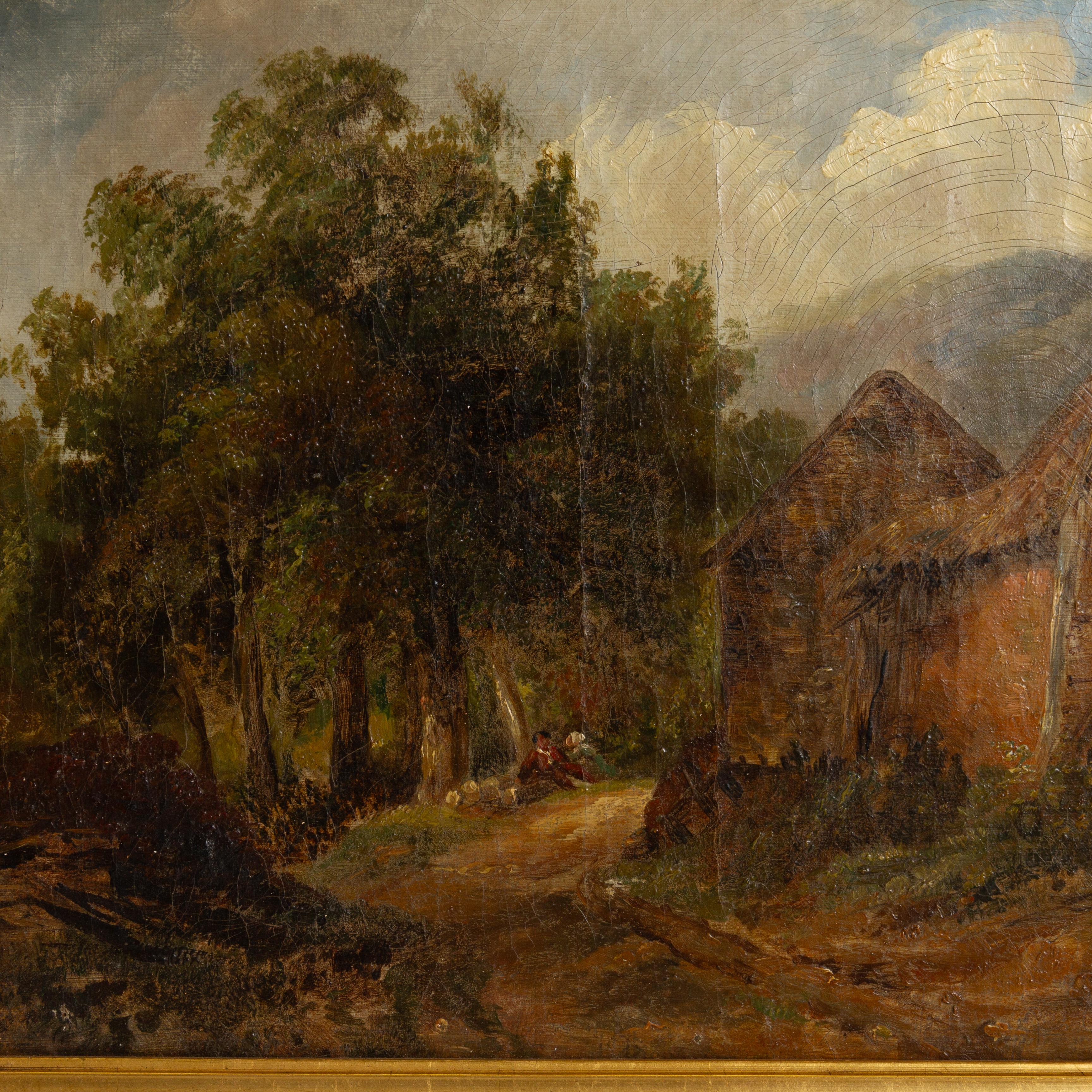 oil painting figures in landscape