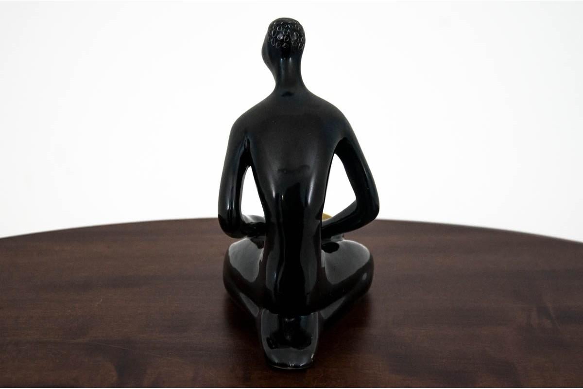 Mid-Century Modern Figurine African Ćmielów, 1957, Designed by Hanna Orthwain