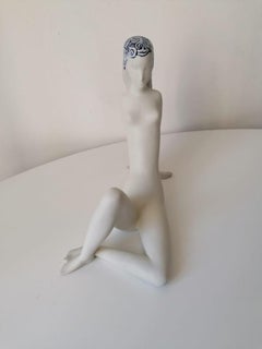 Figurine by Vladimír David for Royal Dux Bohemia, White Nude