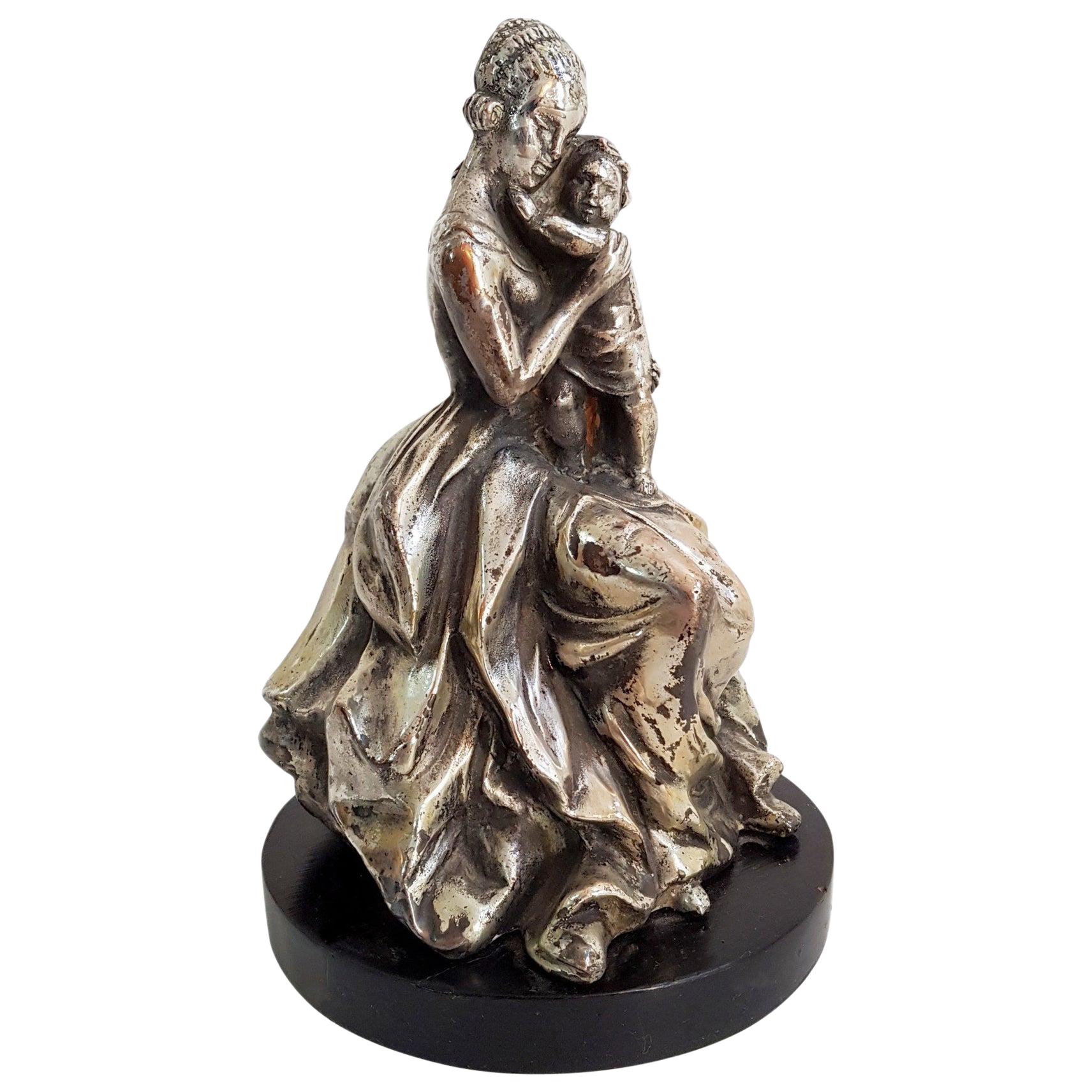 Figurine « Mère avec enfant » de Cacciapuoti, Italie en vente
