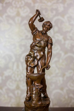 Figurine of a Blacksmith Designed by Auguste Moreau from the 1930s