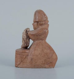 Figurine, Skovserkone with Fish Made of Soapstone, Approximately 1960s/1970s