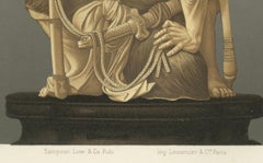 Figuren, die einen Krieger und Attendant darstellen, japanische Kunst von Audsley, 1884
