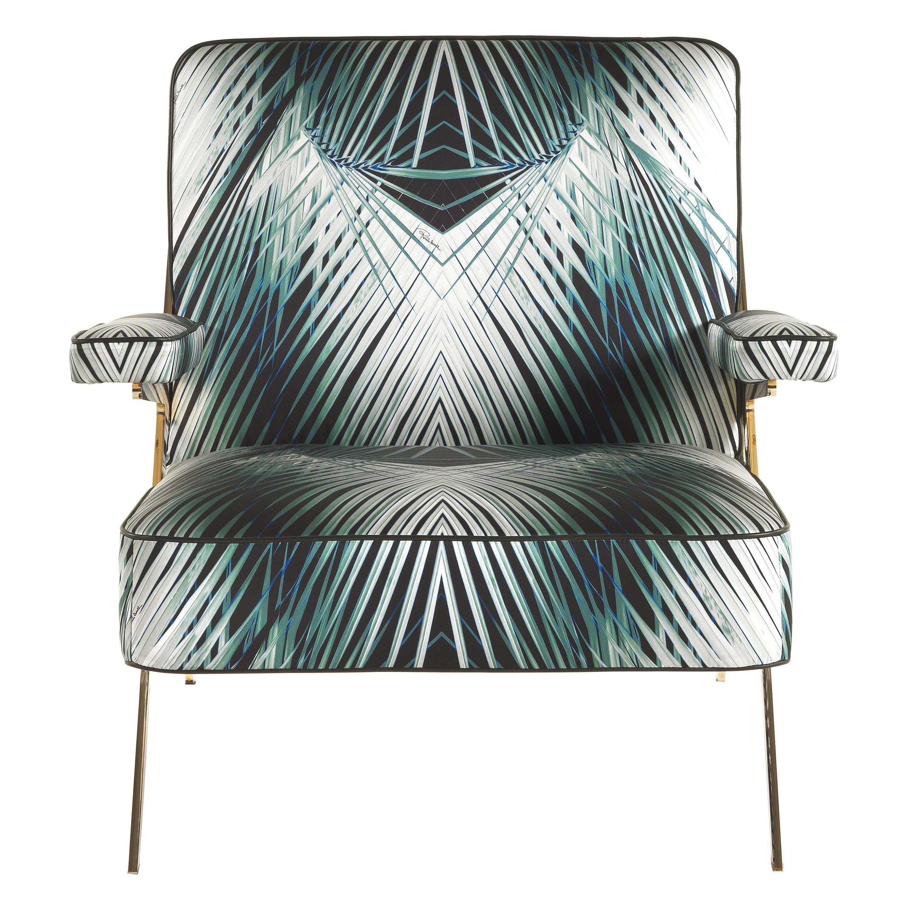 21st Century Fiji Armchair in Fabric by Roberto Cavalli Home Interiors  For Sale